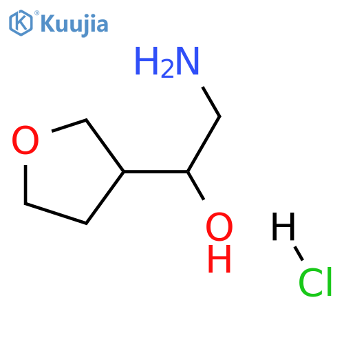 2-amino-1-(oxolan-3-yl)ethan-1-ol hydrochloride structure