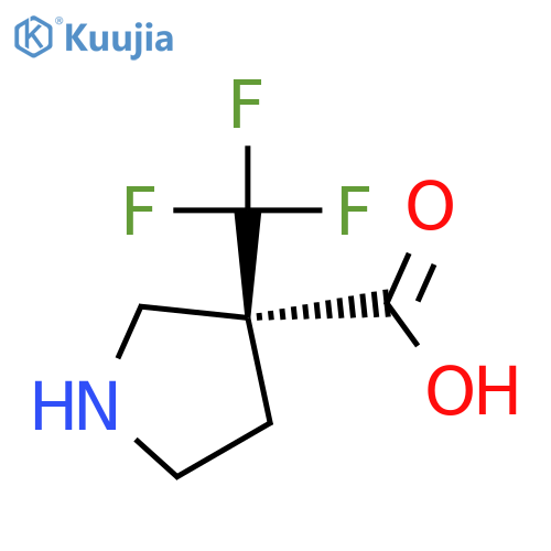 (3S)-3-(trifluoromethyl)pyrrolidine-3-carboxylic acid structure