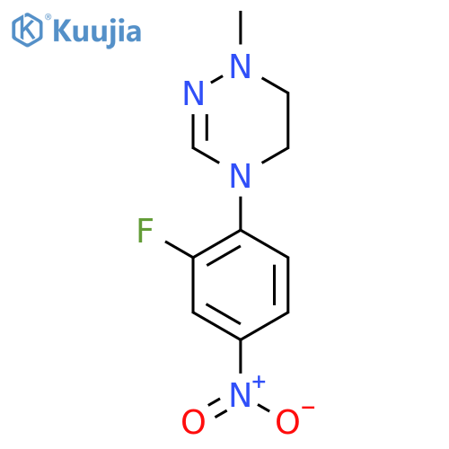 4-(2-Fluoro-4-nitrophenyl)-1-methyl-1,4,5,6-tetrahydro-1,2,4-triazine structure