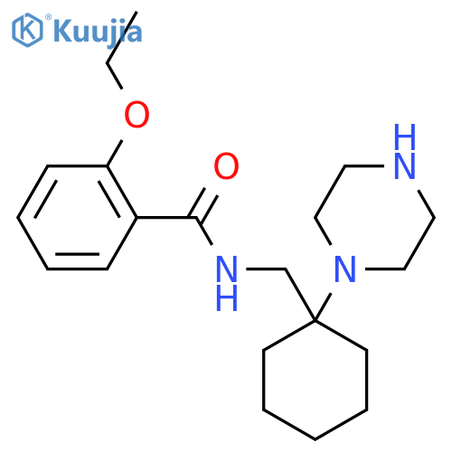 2-Ethoxy-N-((1-(piperazin-1-YL)cyclohexyl)methyl)benzamide structure
