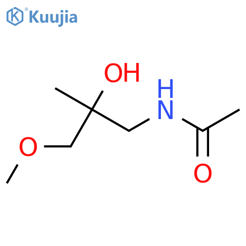 N-(2-hydroxy-3-methoxy-2-methylpropyl)acetamide structure