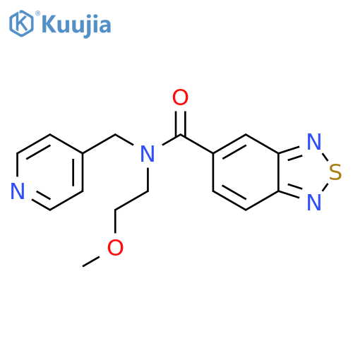 N-(2-methoxyethyl)-N-(pyridin-4-yl)methyl-2,1,3-benzothiadiazole-5-carboxamide structure