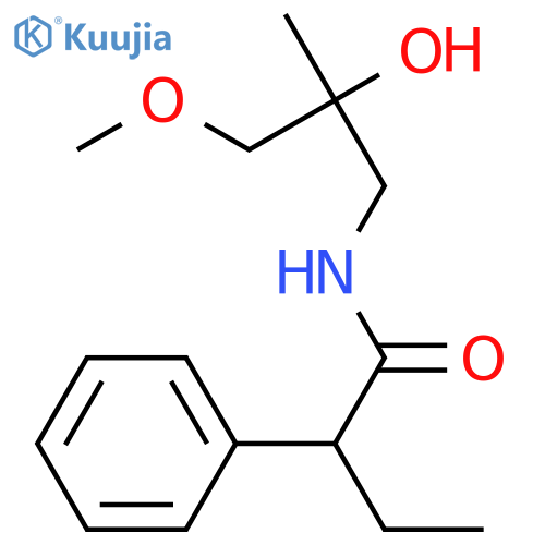 N-(2-hydroxy-3-methoxy-2-methylpropyl)-2-phenylbutanamide structure