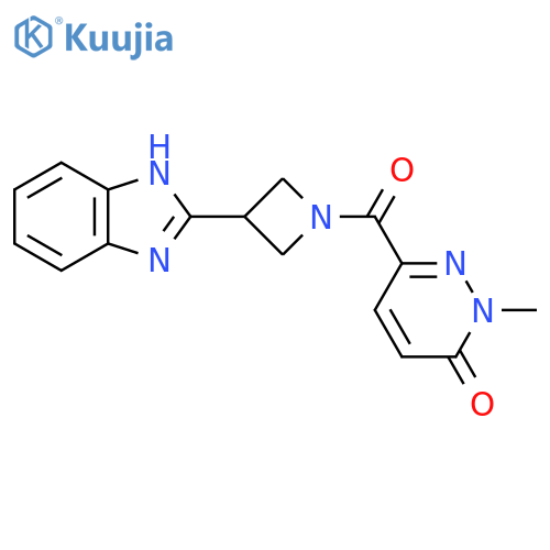 6-3-(1H-1,3-benzodiazol-2-yl)azetidine-1-carbonyl-2-methyl-2,3-dihydropyridazin-3-one structure