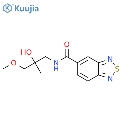 N-(2-hydroxy-3-methoxy-2-methylpropyl)-2,1,3-benzothiadiazole-5-carboxamide structure