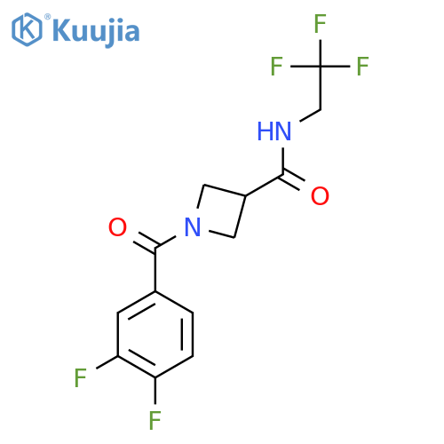 1-(3,4-difluorobenzoyl)-N-(2,2,2-trifluoroethyl)azetidine-3-carboxamide structure