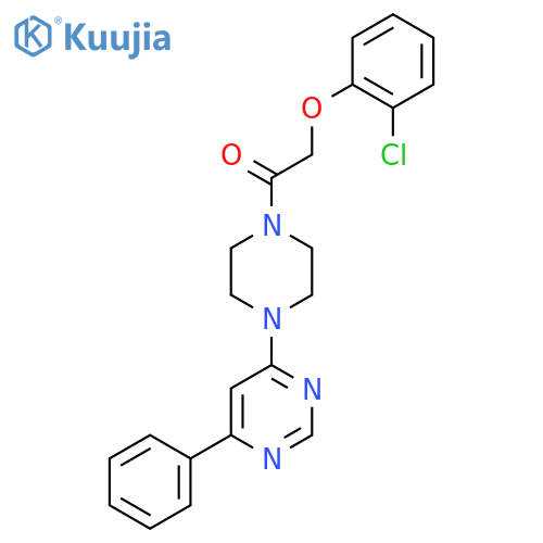 2-(2-chlorophenoxy)-1-4-(6-phenylpyrimidin-4-yl)piperazin-1-ylethan-1-one structure