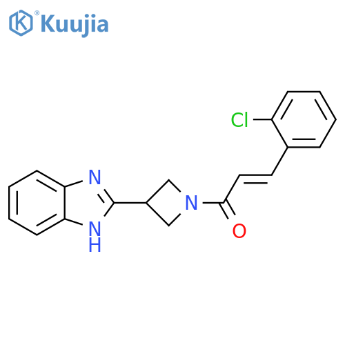 (2E)-1-3-(1H-1,3-benzodiazol-2-yl)azetidin-1-yl-3-(2-chlorophenyl)prop-2-en-1-one structure