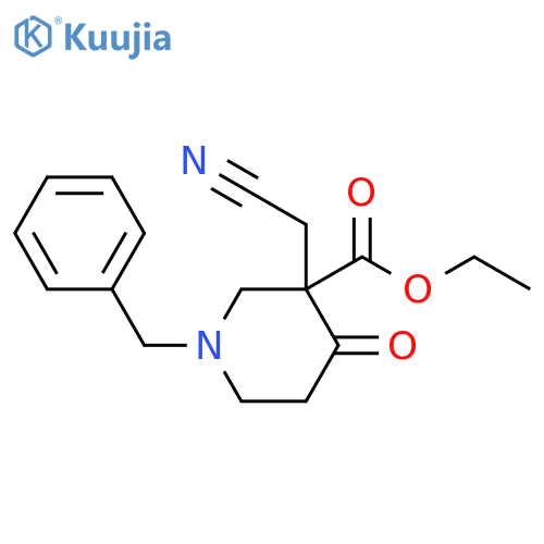 Ethyl 1-Benzyl-3-(Cyanomethyl)-4-Oxopiperidine-3-Carboxylate structure