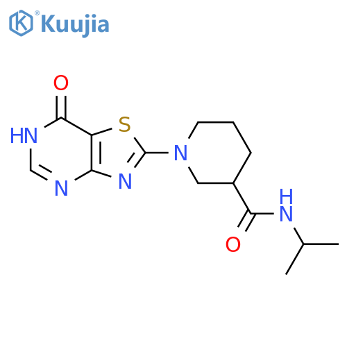 1-(7-oxo-4H-[1,3]thiazolo[4,5-d]pyrimidin-2-yl)-N-propan-2-ylpiperidine-3-carboxamide structure