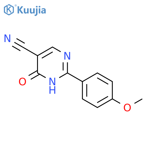 2-(4-Methoxyphenyl)-6-oxo-1,6-dihydropyrimidine-5-carbonitrile structure