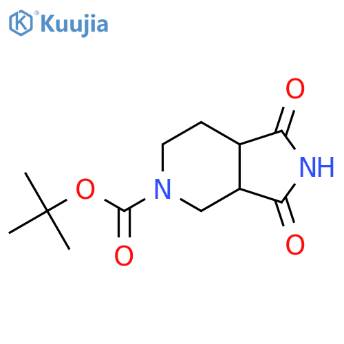 tert-Butyl1,3-dioxohexahydro-1H-pyrrolo[3,4-c]pyridine-5(6H)-carboxylate structure