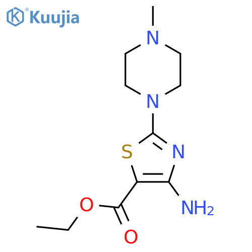 Ethyl 4-amino-2-(4-methylpiperazin-1-yl)-1,3-thiazole-5-carboxylate structure