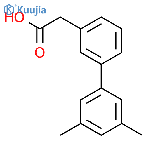3-(3,5-Dimethylphenyl)phenylacetic acid structure
