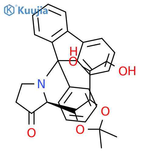 2-(1',2'-O-isopropylidene-1',2',3',4'-tetrahydroxybutyl)-3-oxo-N-(9-phenylfluoren-9-yl)pyrrolidine structure