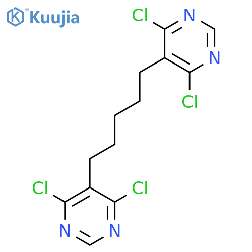 Pyrimidine, 5,5'-(1,5-pentanediyl)bis[4,6-dichloro- structure