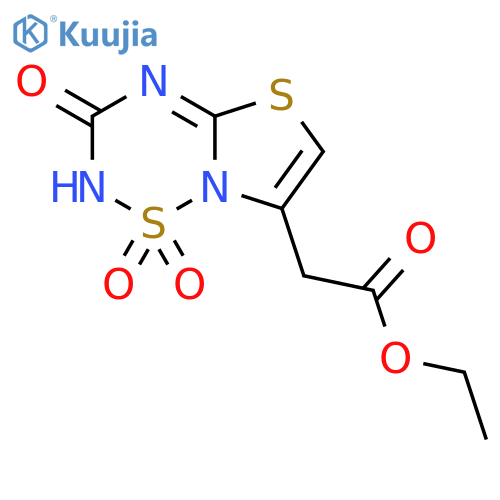 ethyl 2-{1,1,3-trioxo-2H,3H-1lambda6-[1,3]thiazolo[3,2-b][1,2,4,6]thiatriazin-7-yl}acetate structure