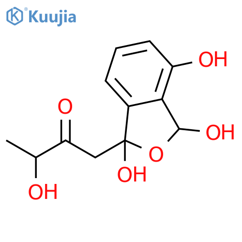 (R)-3-hydroxy-1-[(R)-4-hydroxy-1,3-dihydroxyisobenzofuran-1-yl]butan-2-one structure