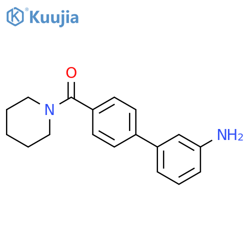 3-{4-[(Piperidin-1-yl)carbonyl]phenyl}aniline structure