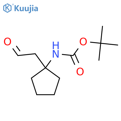 tert-butyl N-1-(2-oxoethyl)cyclopentylcarbamate structure
