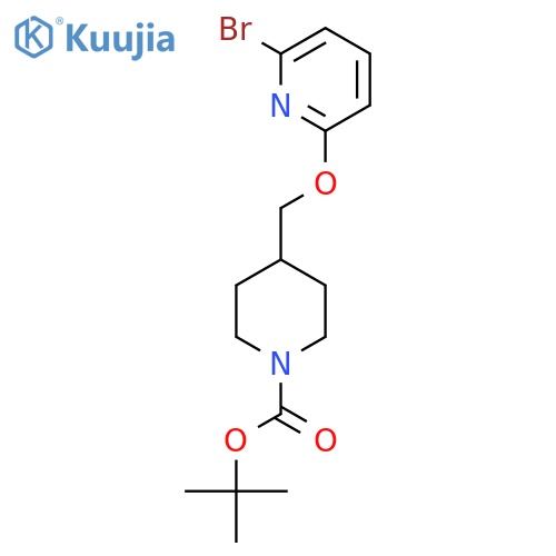 Tert-Butyl 4-(((6-bromopyridin-2-yl)oxy)methyl)piperidine-1-carboxylate structure