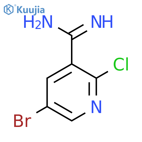 5-bromo-2-chloropyridine-3-carboximidamide structure
