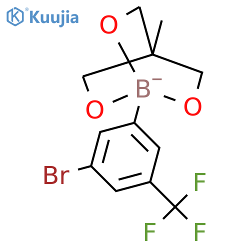1-(3-Bromo-5-(trifluoromethyl)phenyl)-4-methyl-2,6,7-trioxa-1-borabicyclo[2.2.2]octan-1-uide structure