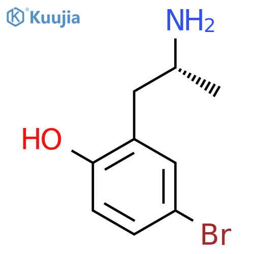 2-(2R)-2-aminopropyl-4-bromophenol structure