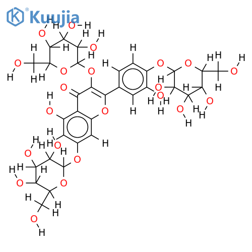 4',7-Di-O-beta-D-glucopyranoside-Hirsutrin structure