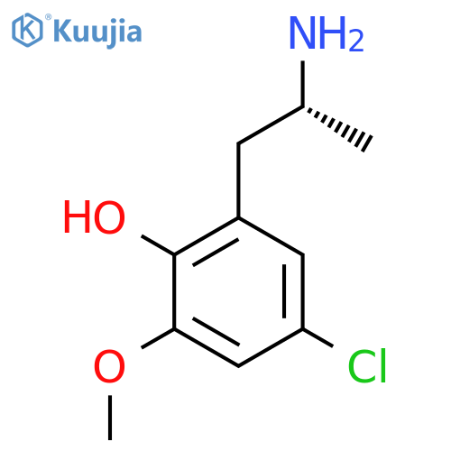 2-(2R)-2-aminopropyl-4-chloro-6-methoxyphenol structure