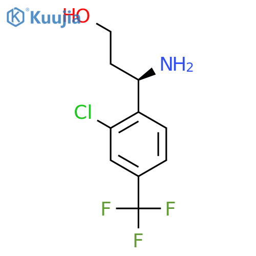 (3R)-3-AMINO-3-[2-CHLORO-4-(TRIFLUOROMETHYL)PHENYL]PROPAN-1-OL structure