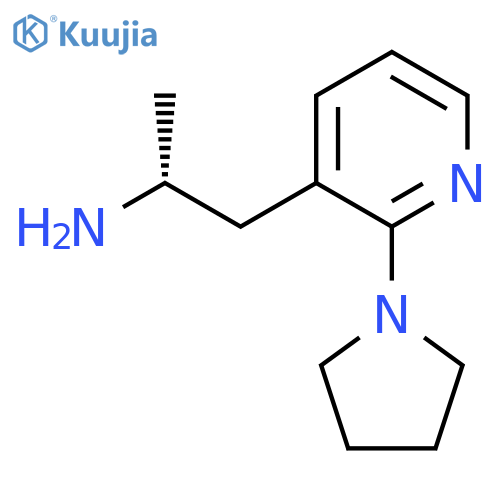 (2R)-1-2-(pyrrolidin-1-yl)pyridin-3-ylpropan-2-amine structure