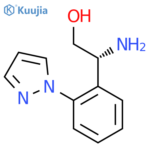 (2R)-2-amino-2-2-(1H-pyrazol-1-yl)phenylethan-1-ol structure