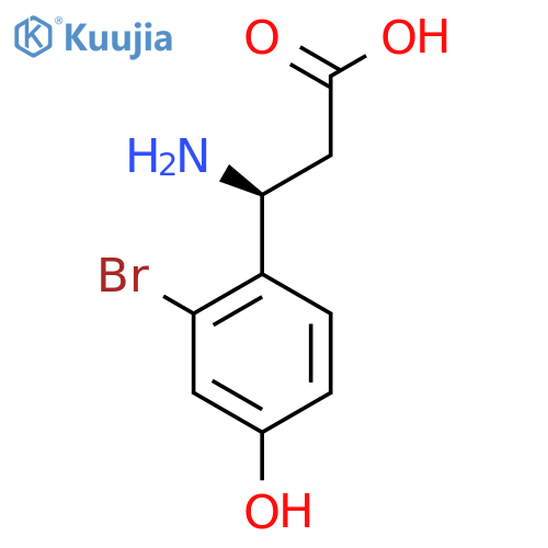 (3S)-3-AMINO-3-(2-BROMO-4-HYDROXYPHENYL)PROPANOIC ACID structure