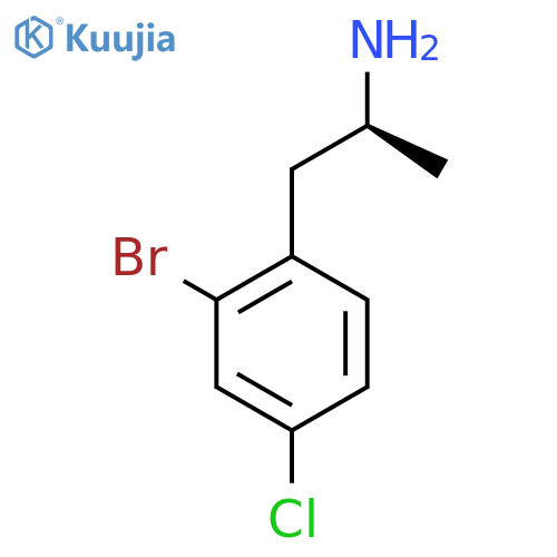 (2S)-1-(2-bromo-4-chlorophenyl)propan-2-amine structure