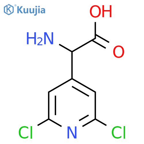 2-amino-2-(2,6-dichloropyridin-4-yl)acetic acid structure