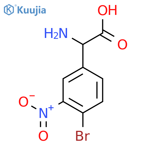 2-amino-2-(4-bromo-3-nitrophenyl)acetic acid structure