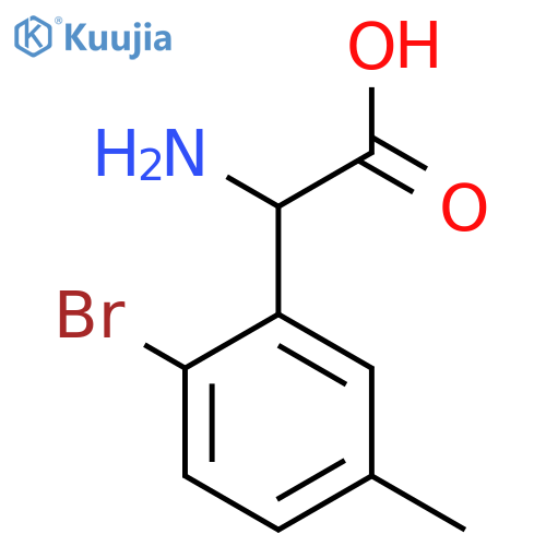 2-amino-2-(2-bromo-5-methylphenyl)acetic acid structure