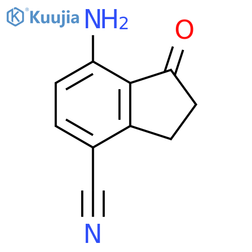7-Amino-1-oxo-2,3-dihydro-1H-indene-4-carbonitrile structure