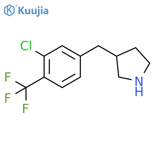 3-{3-chloro-4-(trifluoromethyl)phenylmethyl}pyrrolidine structure