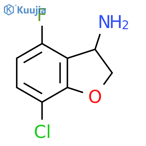 3-Benzofuranamine, 7-chloro-4-fluoro-2,3-dihydro- structure