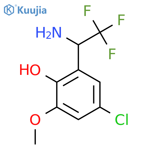 2-(1-amino-2,2,2-trifluoroethyl)-4-chloro-6-methoxyphenol structure