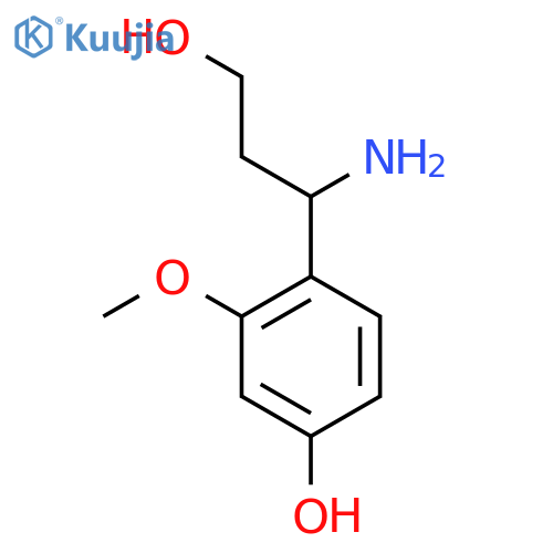 4-(1-amino-3-hydroxypropyl)-3-methoxyphenol structure