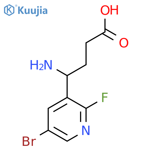 4-amino-4-(5-bromo-2-fluoropyridin-3-yl)butanoic acid structure