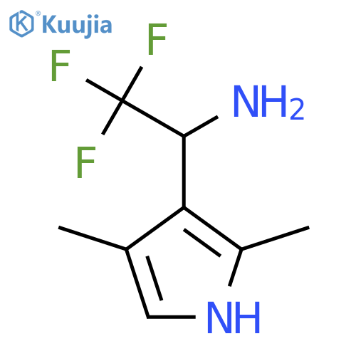 1-(2,4-dimethyl-1H-pyrrol-3-yl)-2,2,2-trifluoroethan-1-amine structure