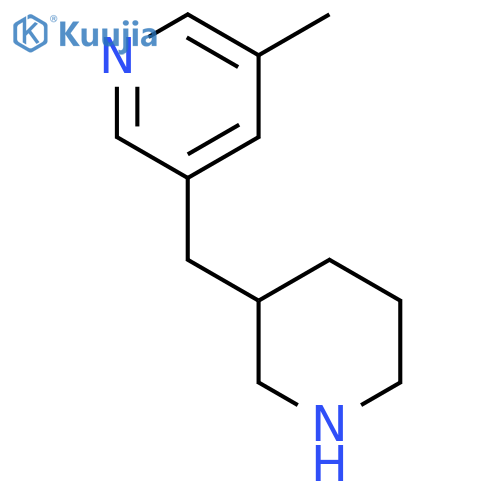 3-methyl-5-(piperidin-3-yl)methylpyridine structure