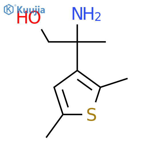2-amino-2-(2,5-dimethylthiophen-3-yl)propan-1-ol structure