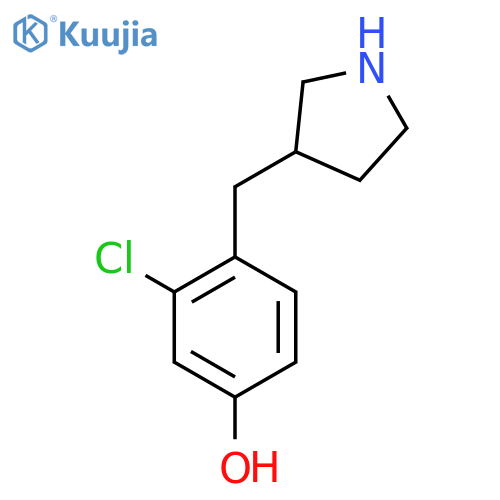 3-chloro-4-(pyrrolidin-3-yl)methylphenol structure