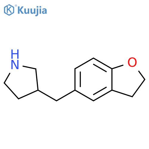 3-(2,3-dihydro-1-benzofuran-5-yl)methylpyrrolidine structure