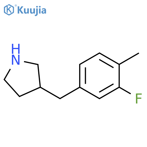 3-(3-fluoro-4-methylphenyl)methylpyrrolidine structure